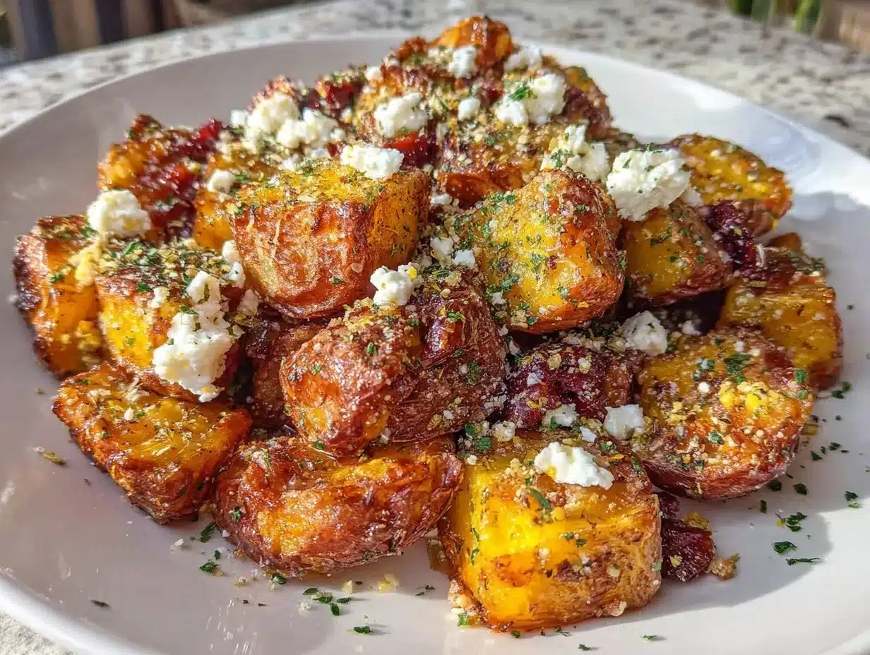 roasted potatoes with feta preparation steps