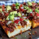 sheet pan taco pizza - featured image