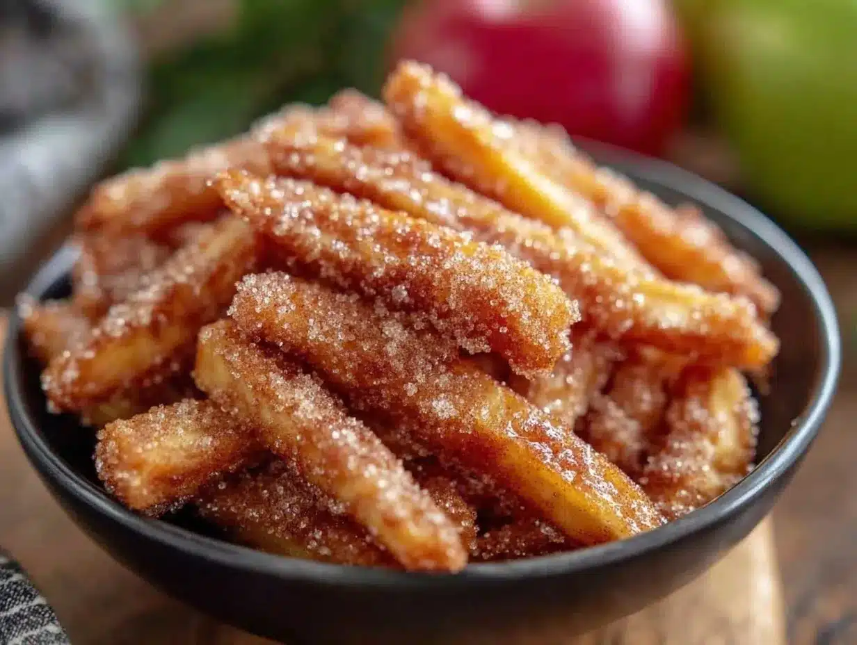 air fryer apple fries preparation steps