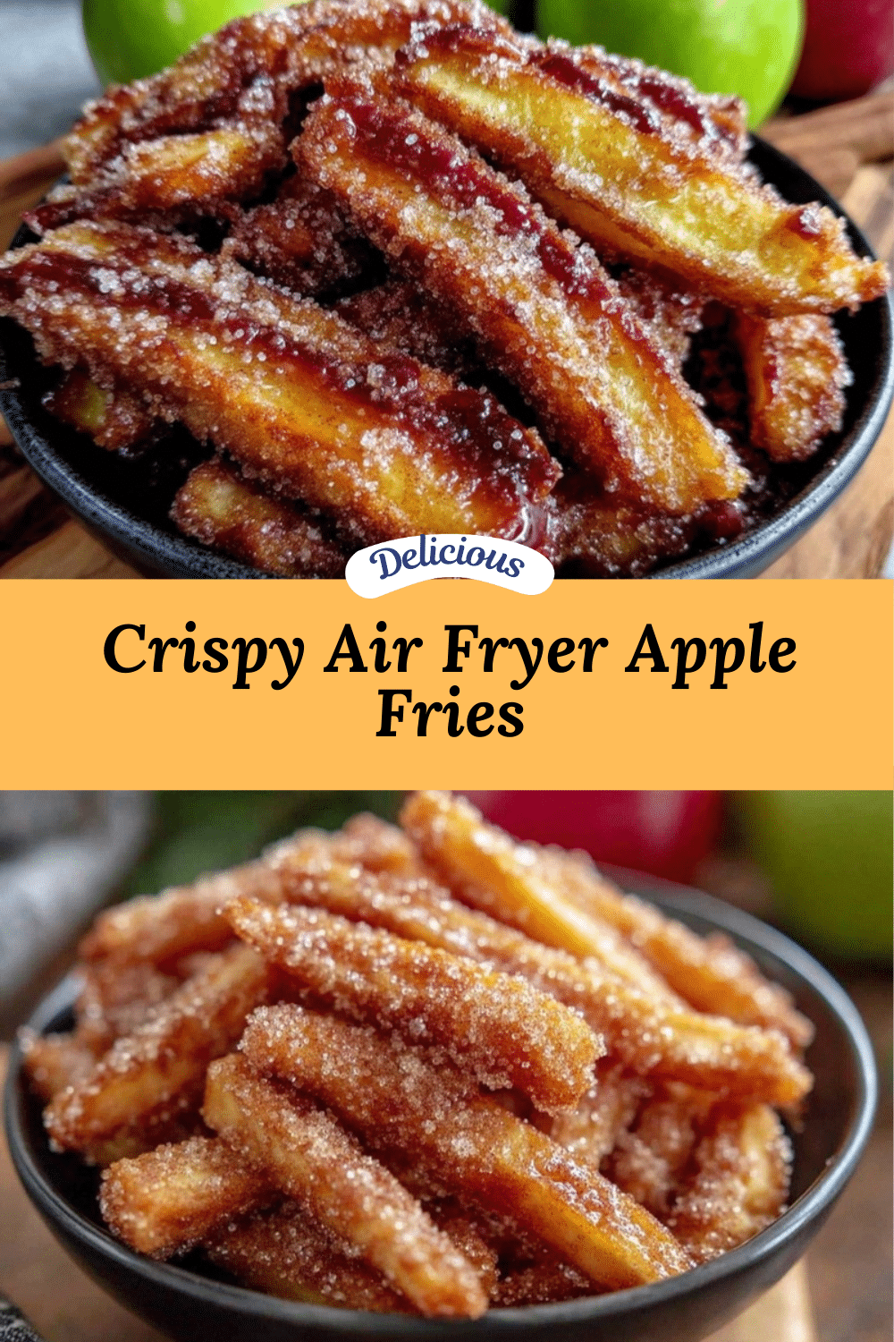 air fryer apple fries recipe