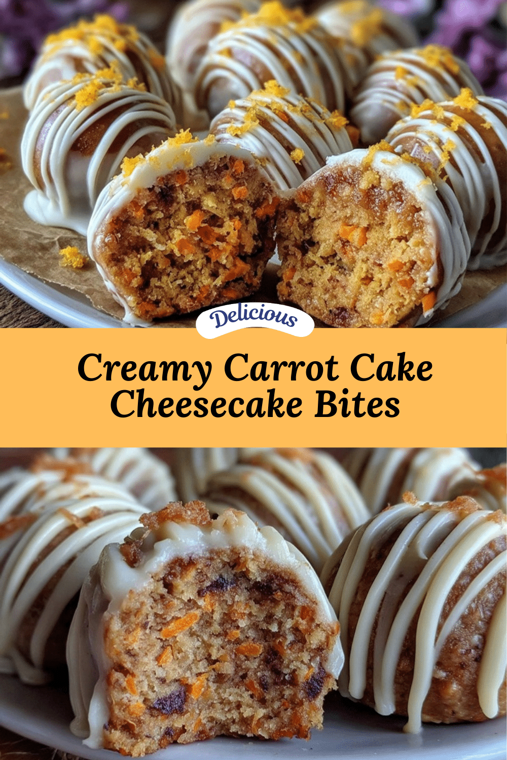 carrot cake cheesecake bites recipe