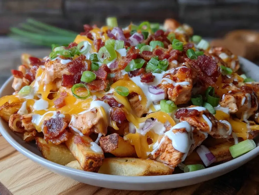chicken bacon ranch fries - featured image