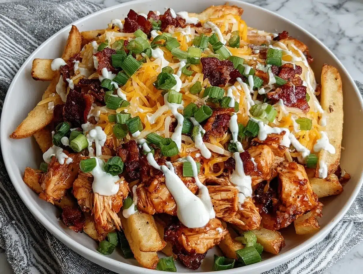 chicken bacon ranch fries preparation steps
