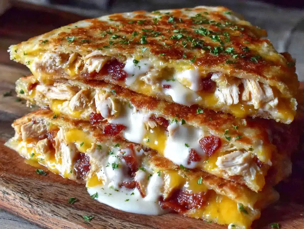 chicken bacon ranch quesadilla preparation steps