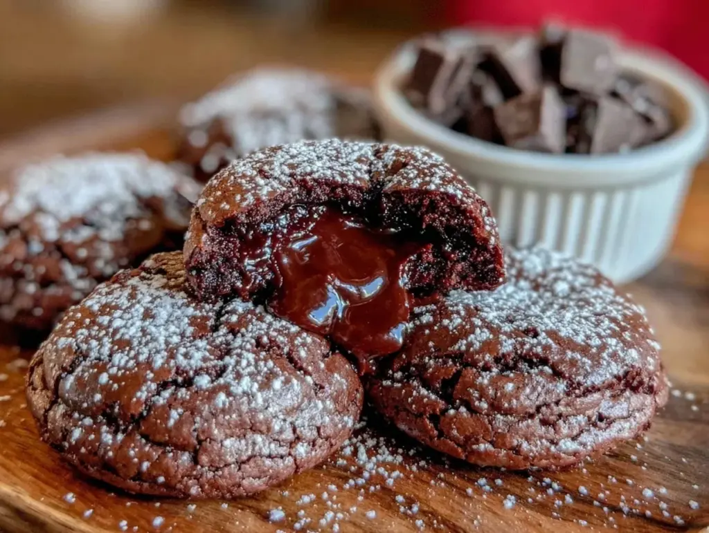 chocolate lava cookies - featured image