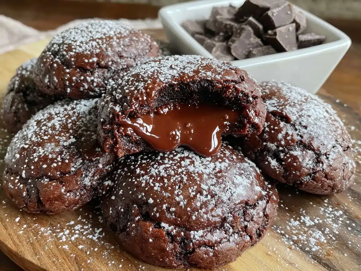 chocolate lava cookies preparation steps