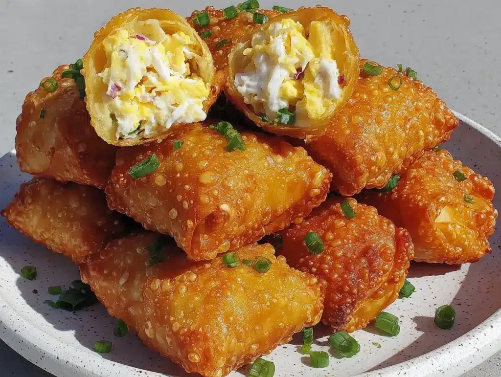 crab rangoon egg rolls - featured image
