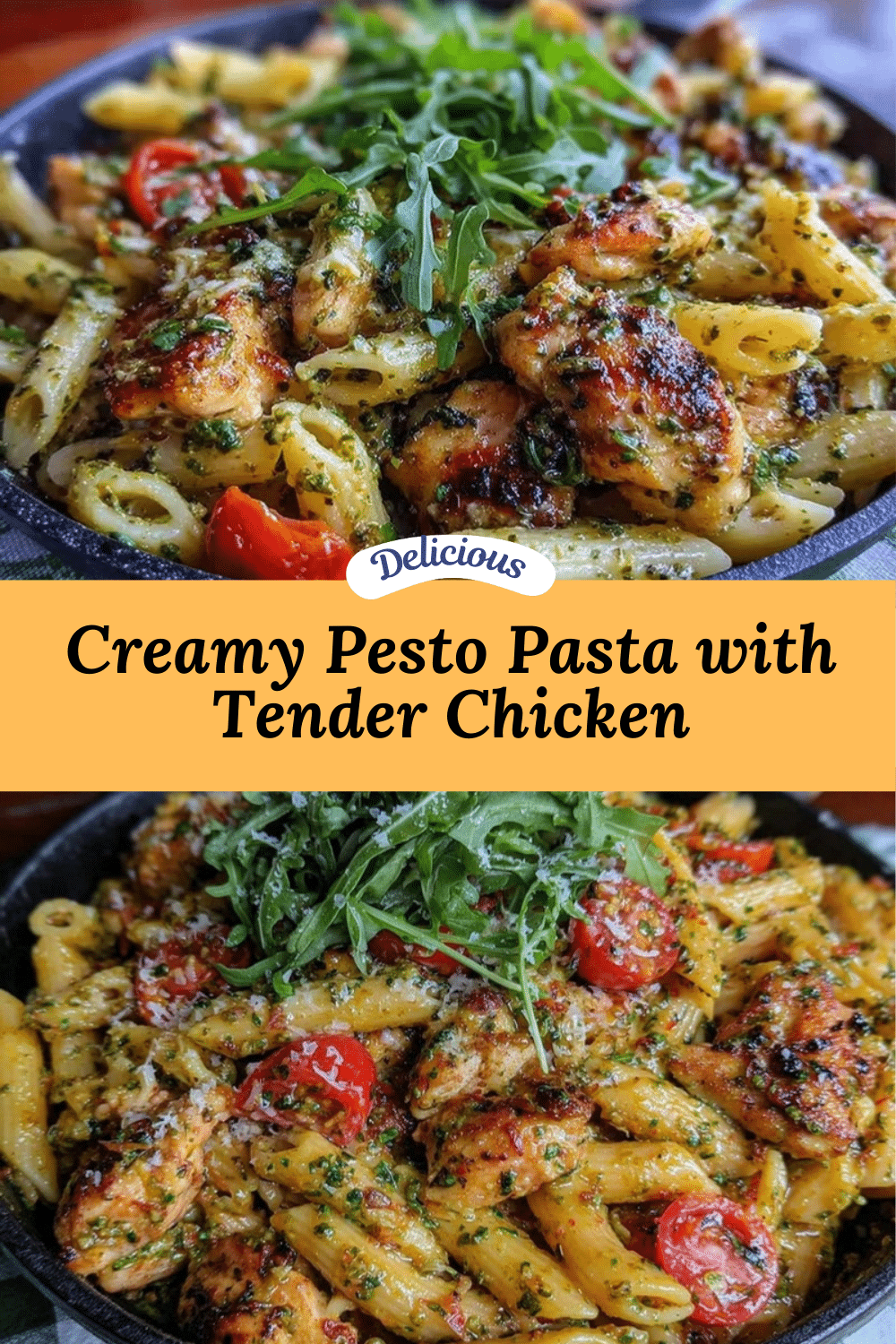 creamy chicken pesto pasta recipe