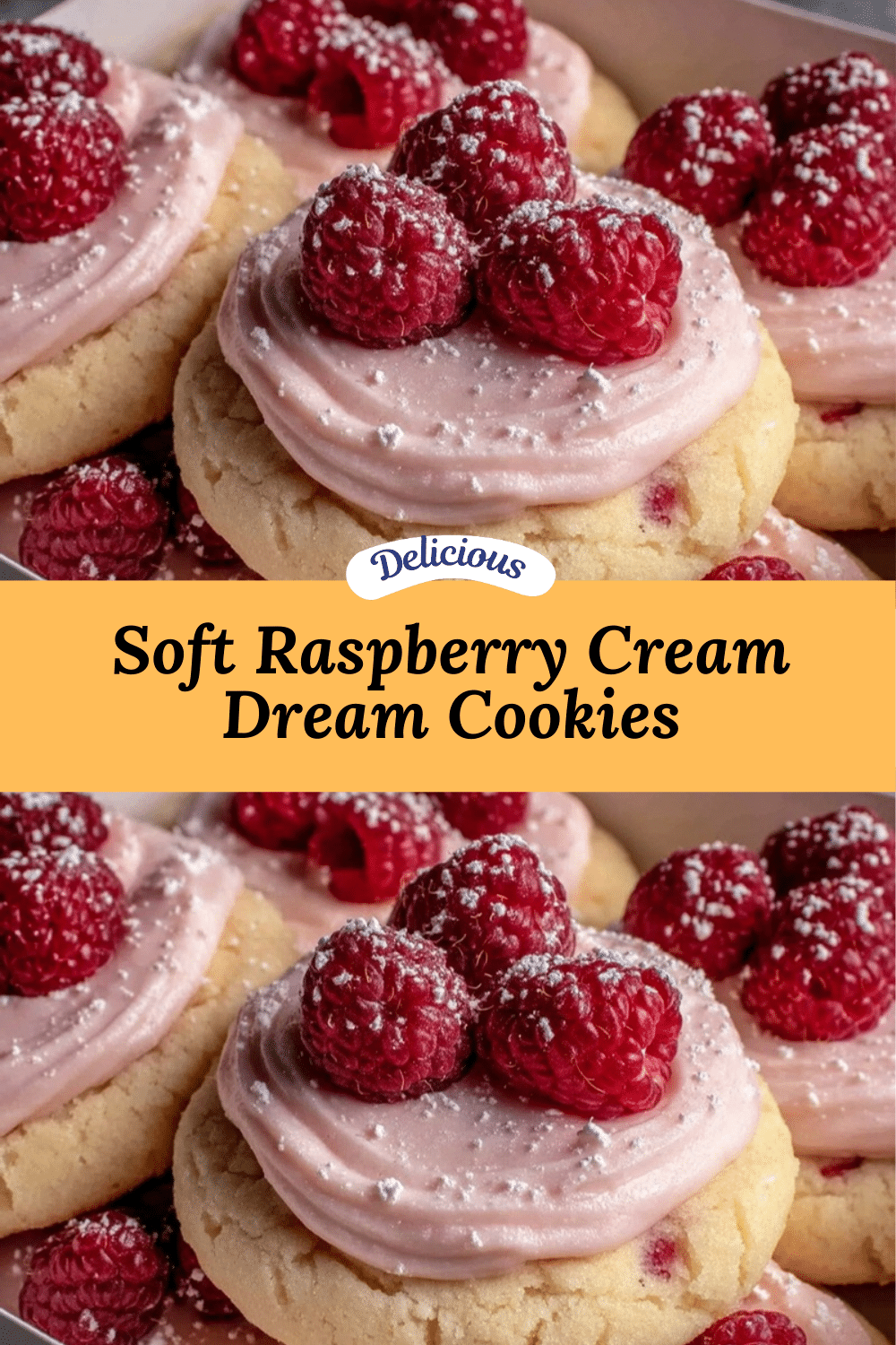 creamy raspberry cream cookies recipe