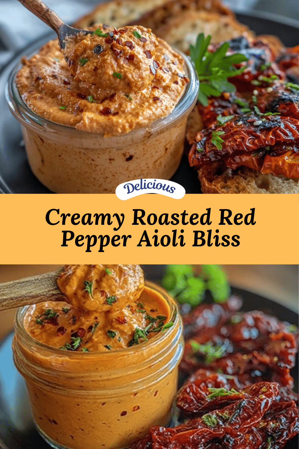 creamy roasted red pepper aioli recipe