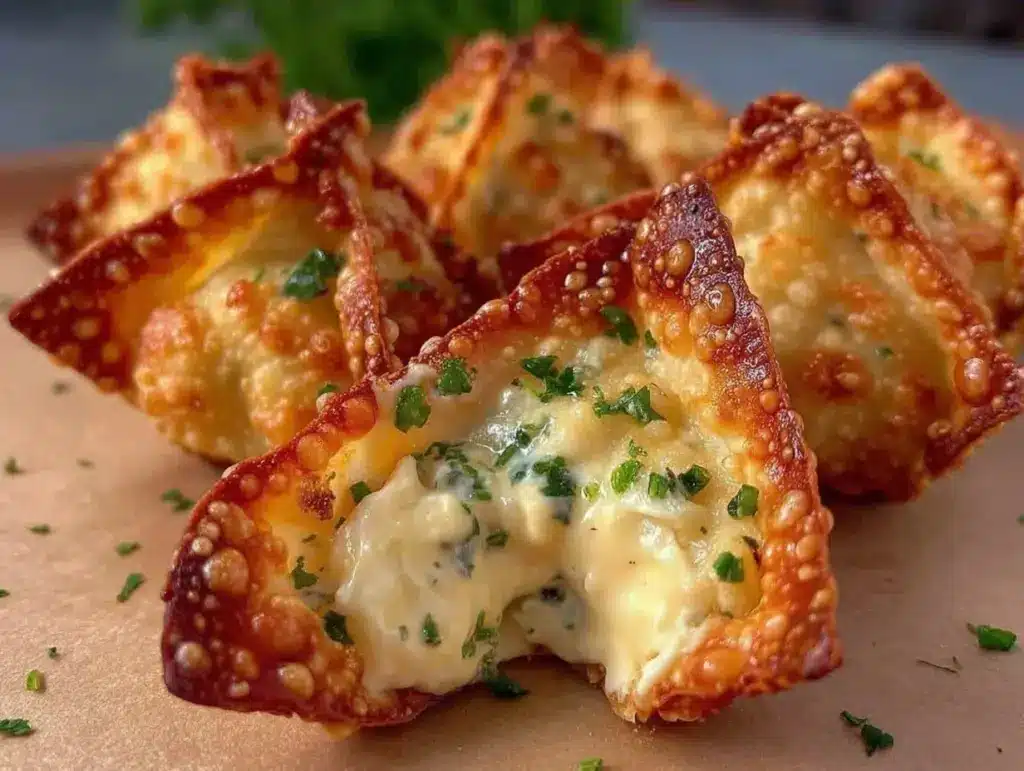 crispy cream cheese wontons - featured image