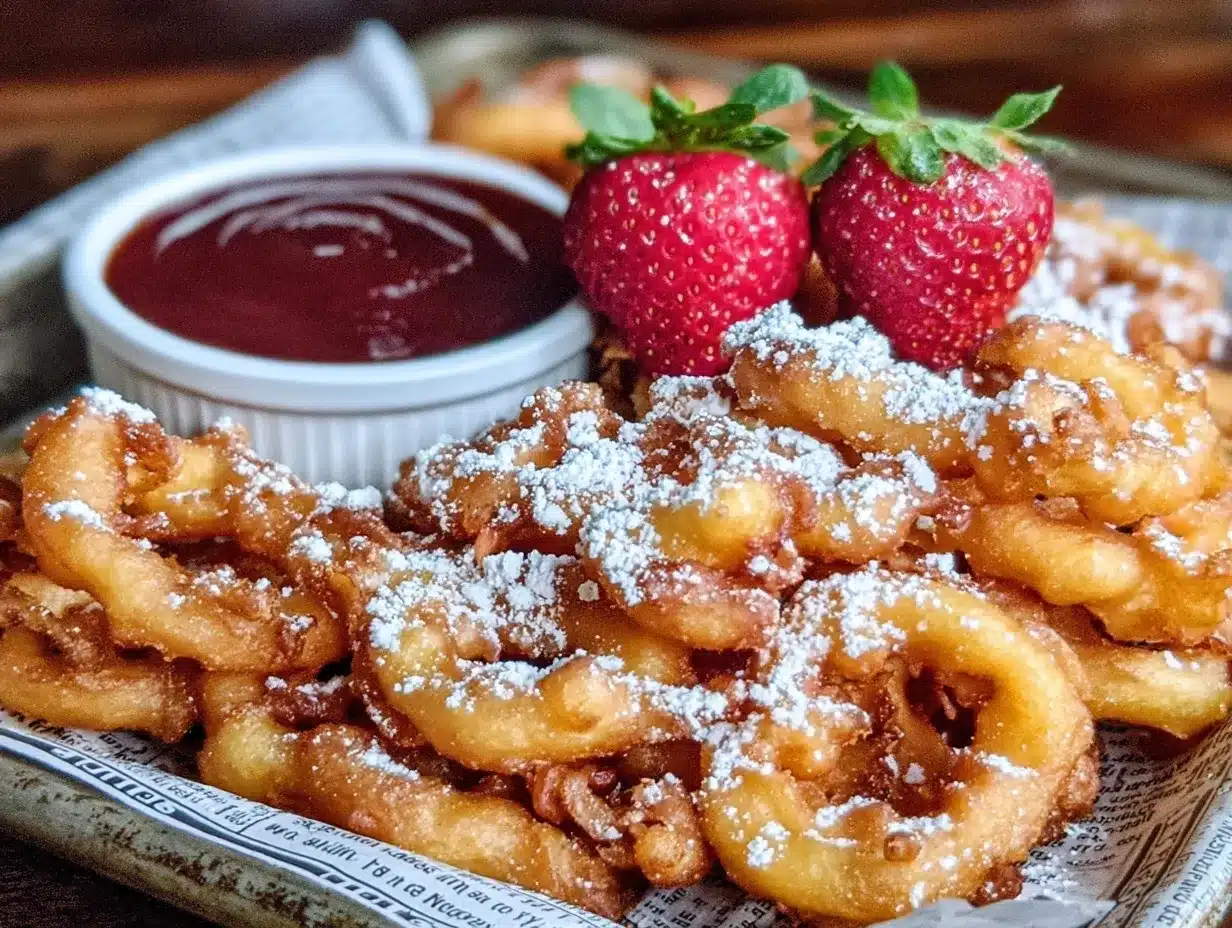 crispy funnel cake fries recipe preparation steps