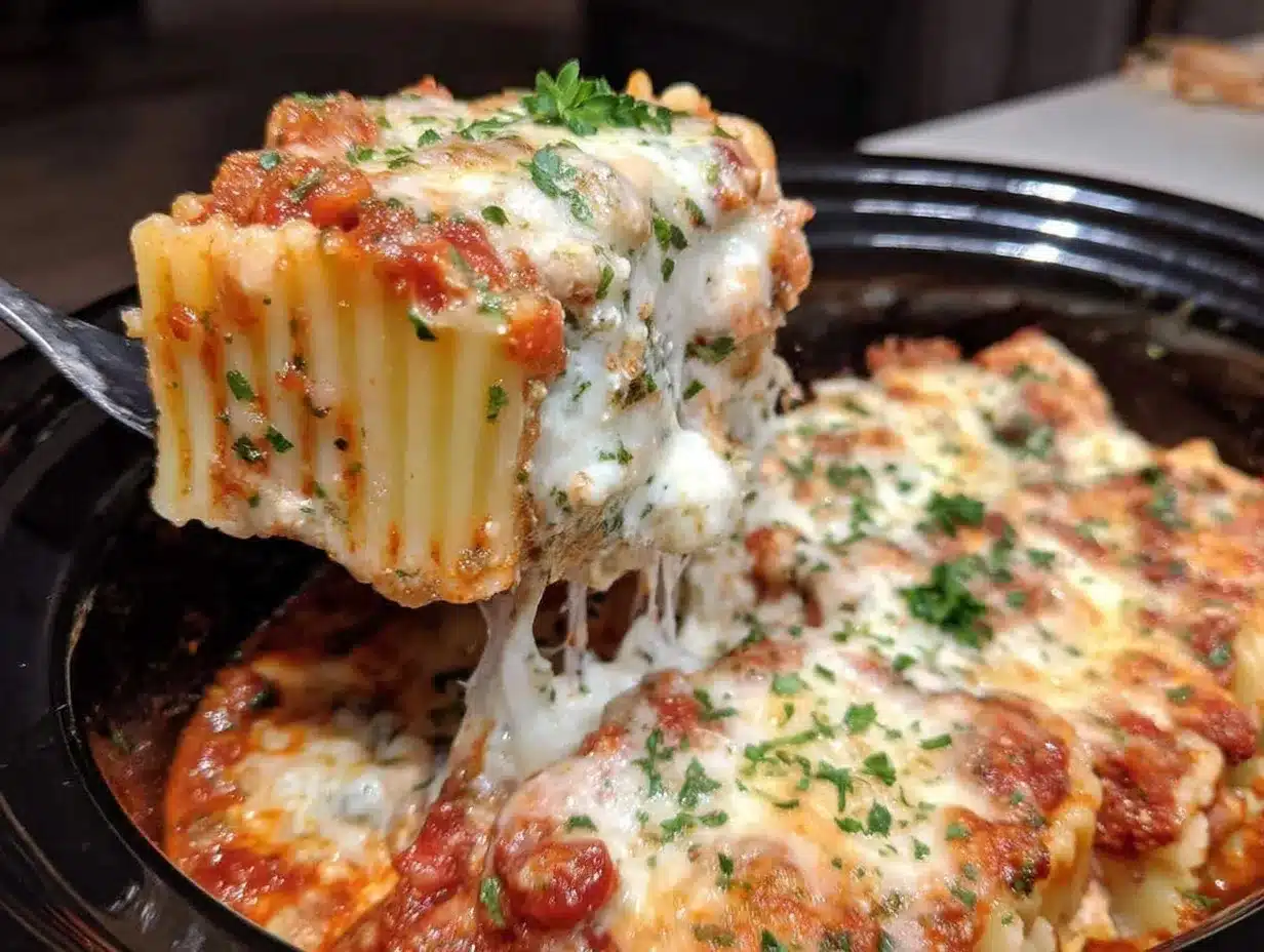 crock pot manicotti lasagna preparation steps