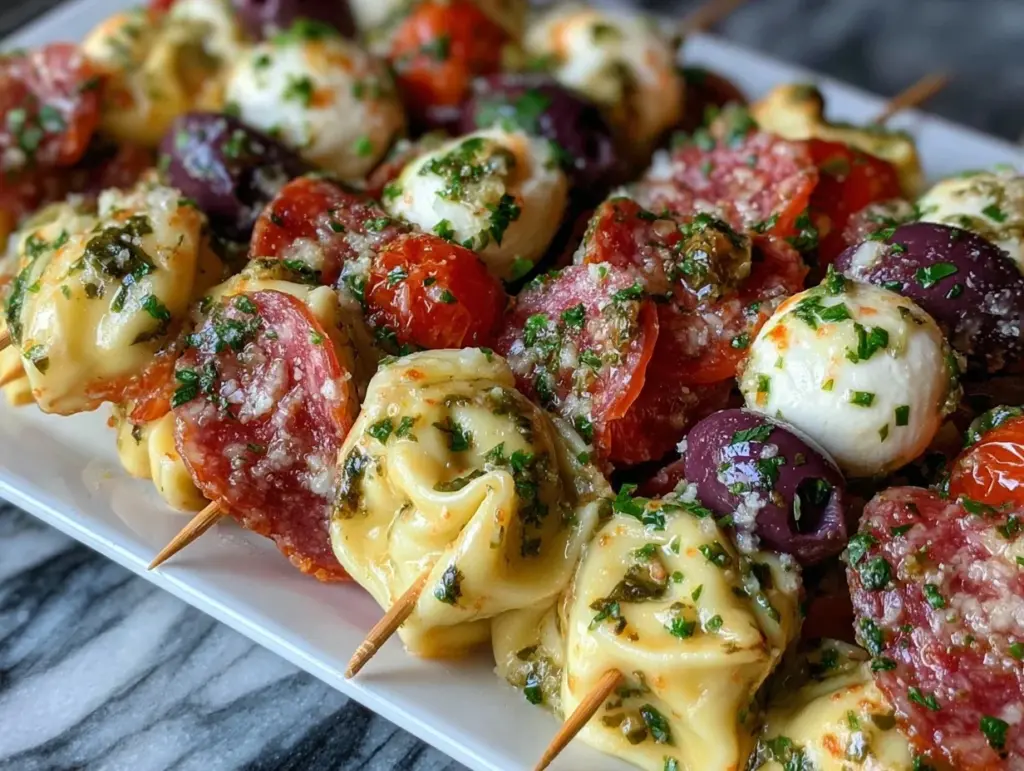 easy Italian antipasto skewers - featured image