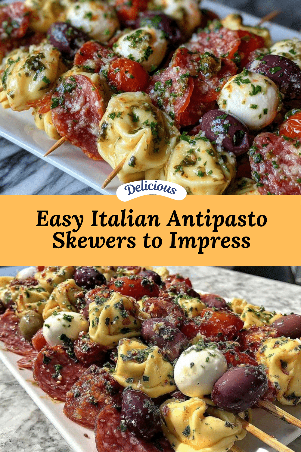 easy Italian antipasto skewers recipe