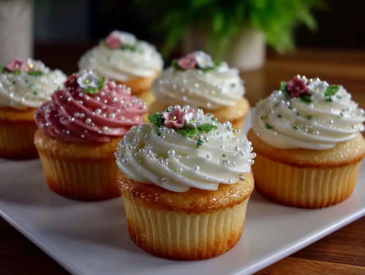 fluffy homemade vanilla cupcakes preparation steps