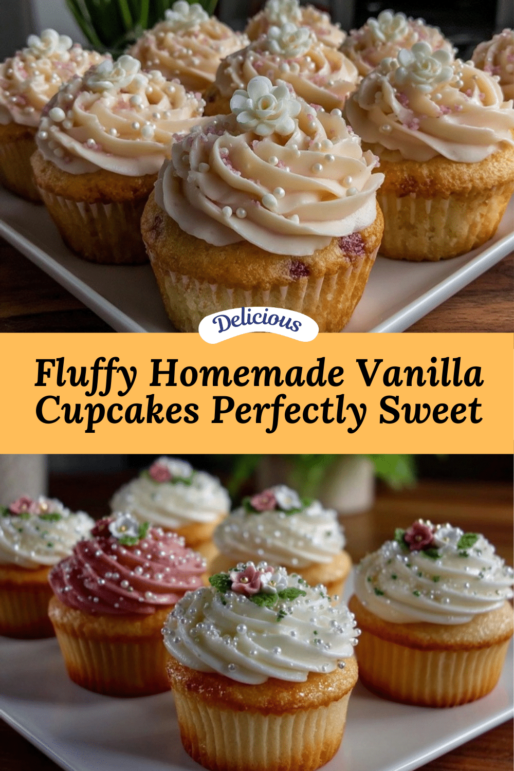 fluffy homemade vanilla cupcakes recipe