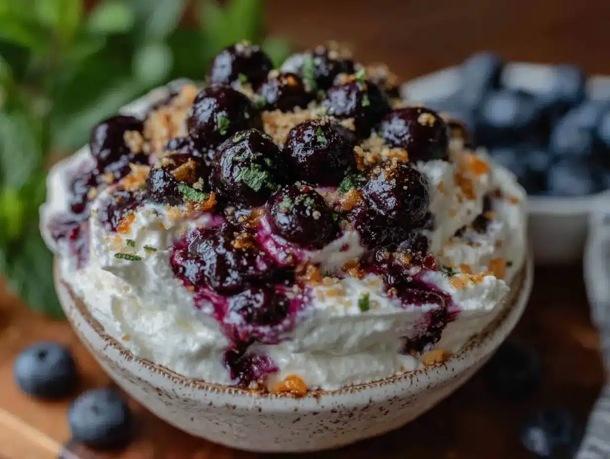 fresh blueberry yogurt recipe preparation steps