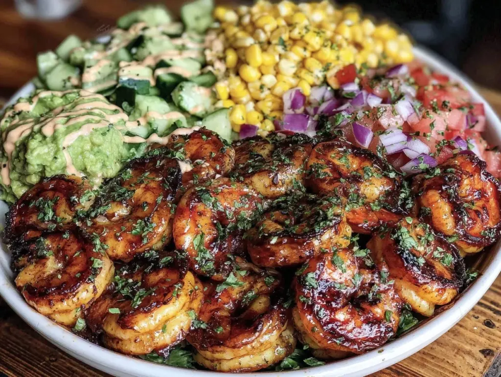 grilled shrimp bowl - featured image