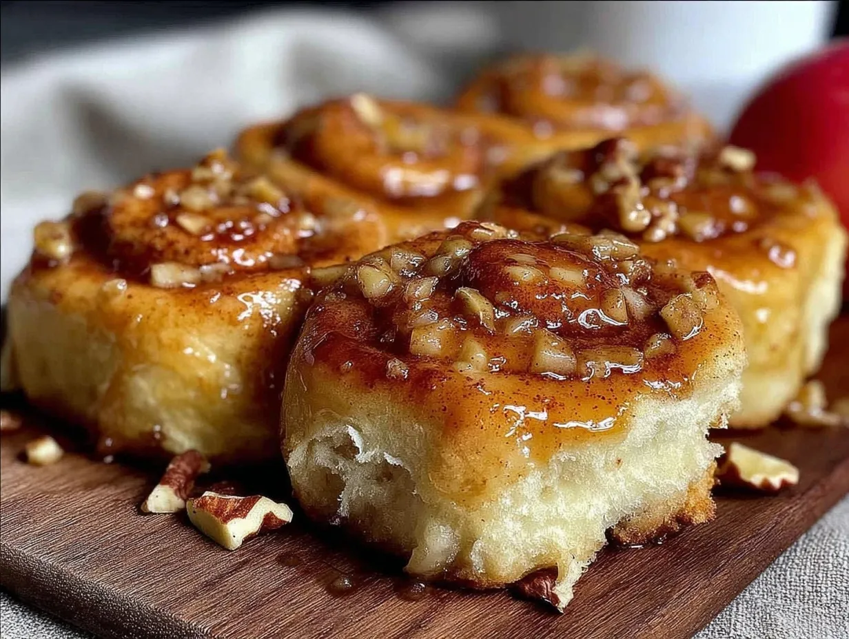 homemade apple cinnamon rolls preparation steps