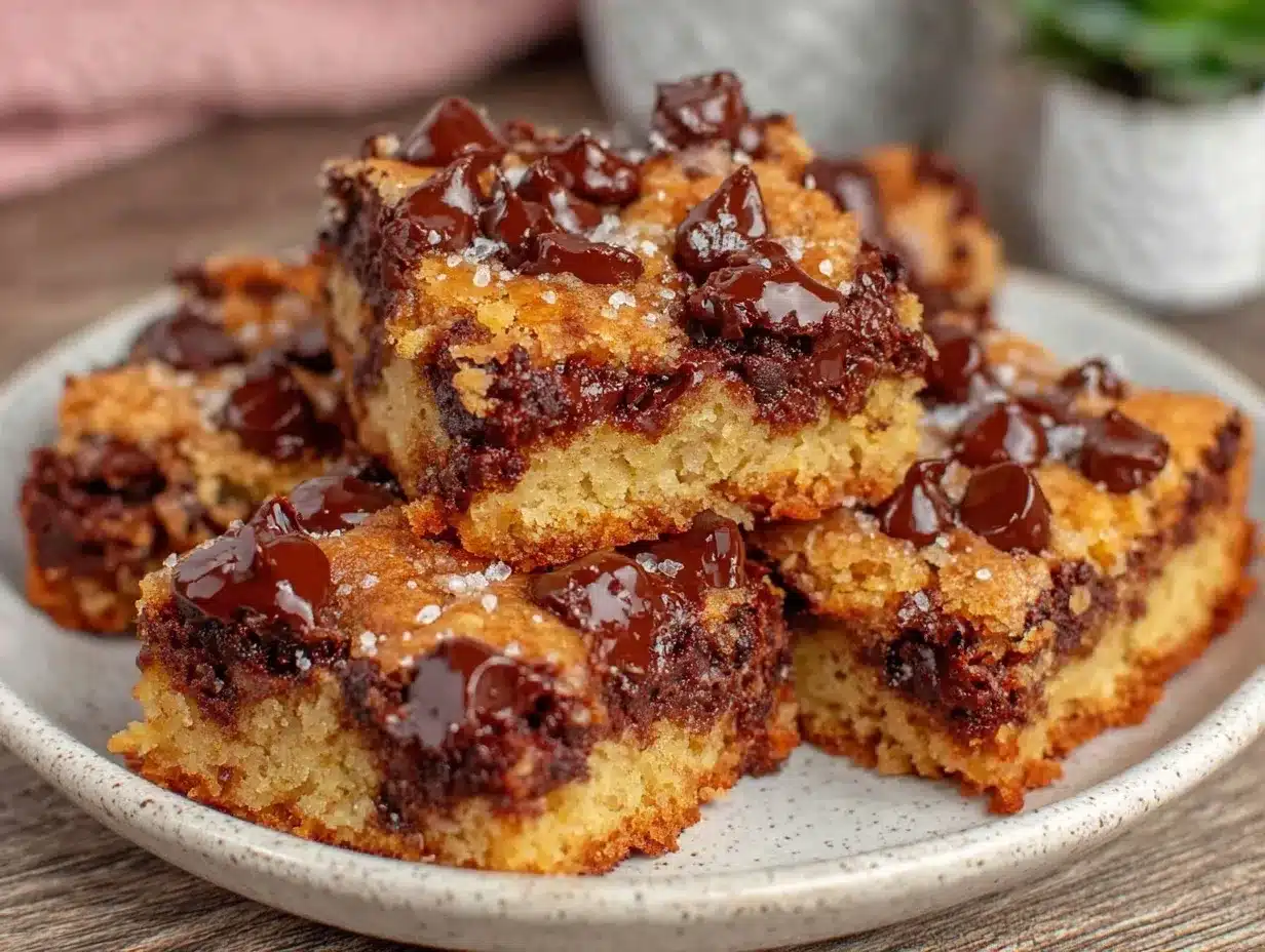 homemade chocolate chip cookie bars preparation steps