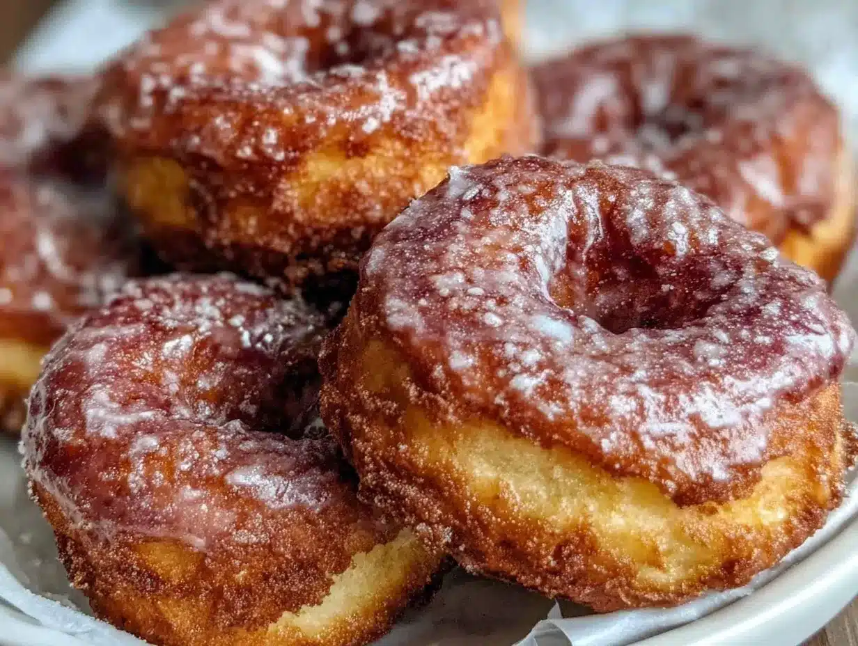 homemade soft Krispy Kreme doughnuts preparation steps