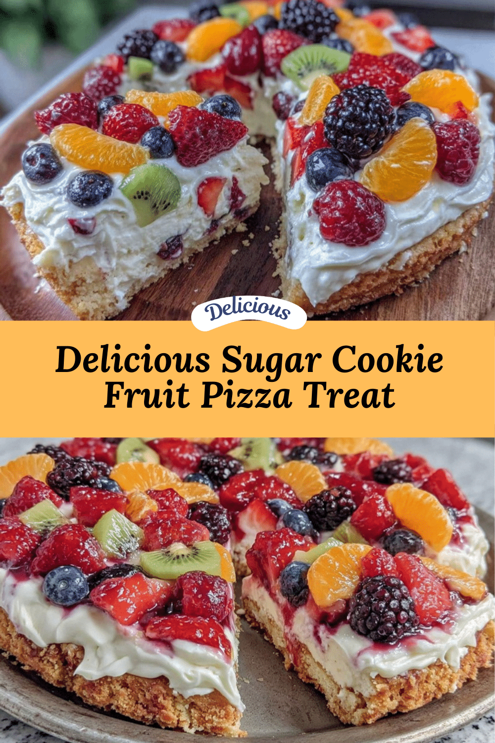 homemade sugar cookie fruit pizza recipe