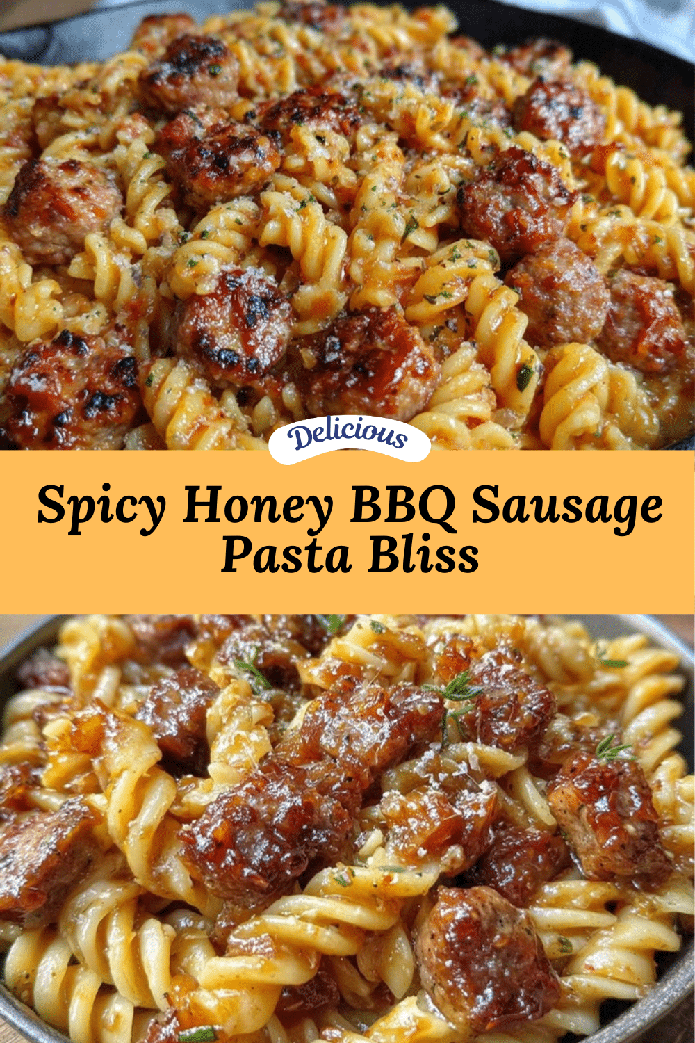 honey BBQ sausage pasta recipe recipe
