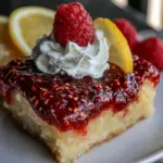 lemon raspberry bars - featured image