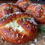 mozzarella stuffed soft pretzels - featured image