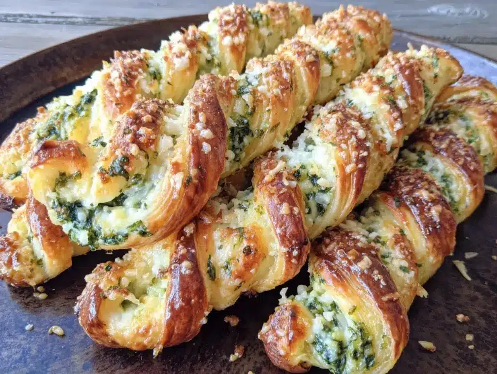 Parmesan and spinach cheese twists - featured image