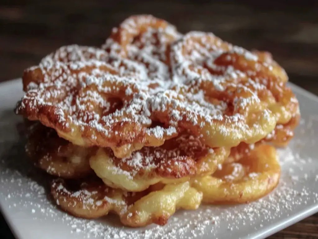 perfect homemade funnel cakes recipe - featured image