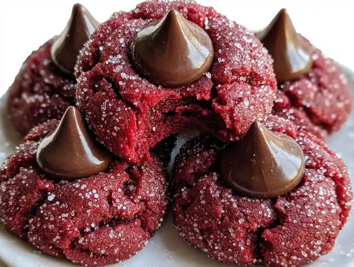 perfect red velvet blossoms cookies preparation steps