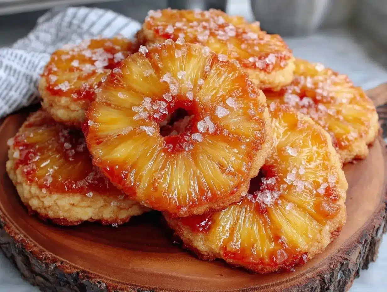 pineapple upside down sugar cookies preparation steps