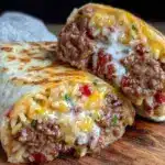 savory beefy melt burrito - featured image