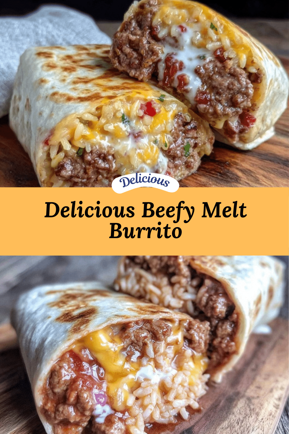 savory beefy melt burrito recipe