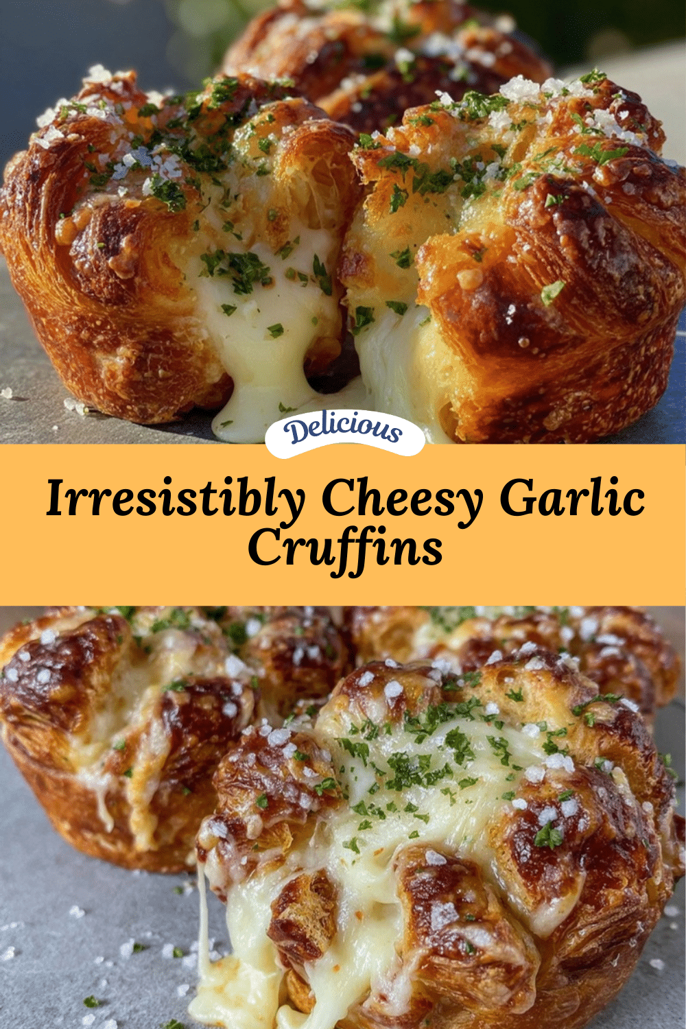 savory cheesy garlic cruffins recipe