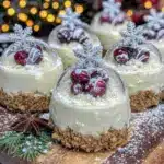 snow globe cheesecake bites - featured image