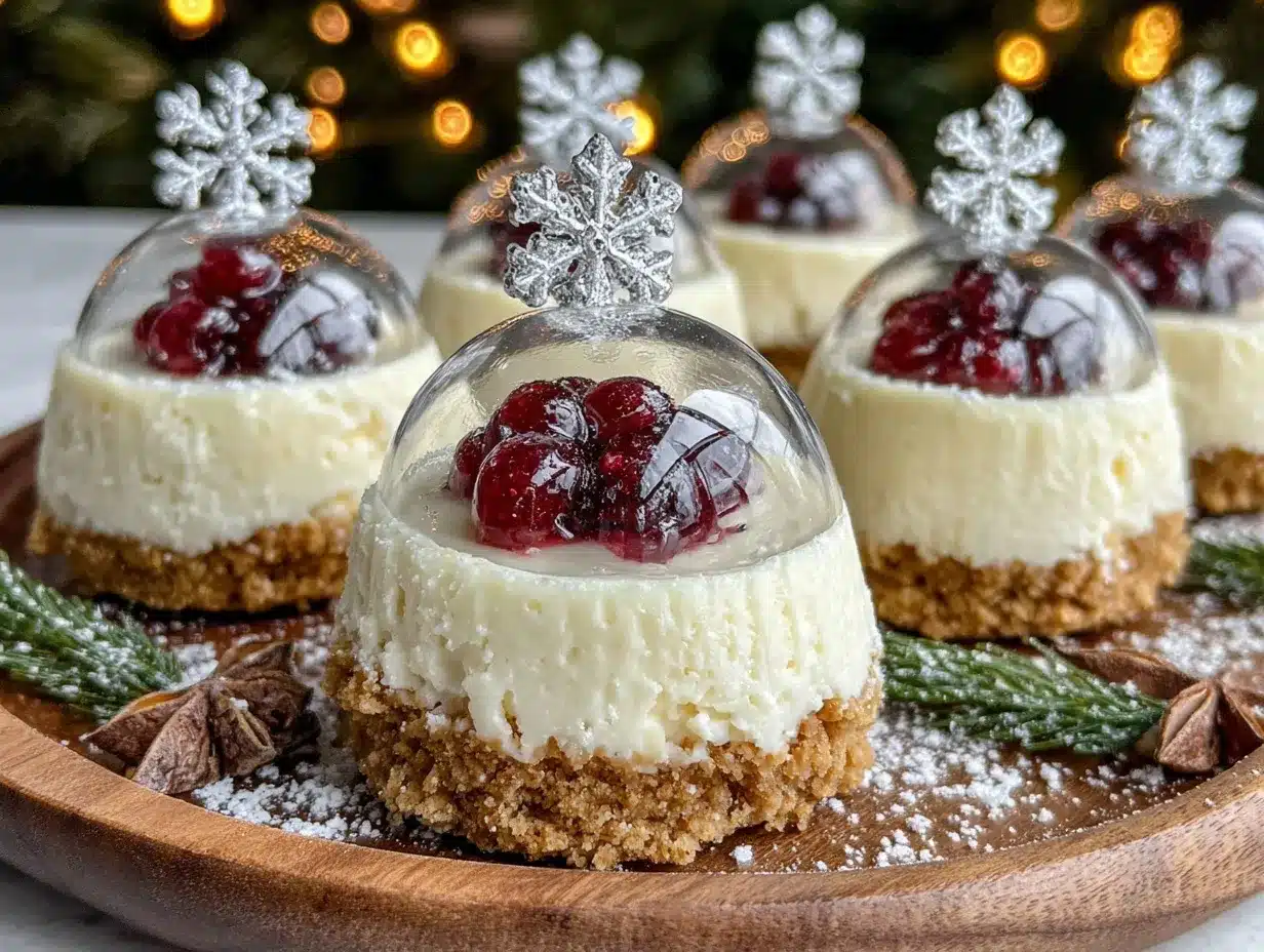 snow globe cheesecake bites preparation steps