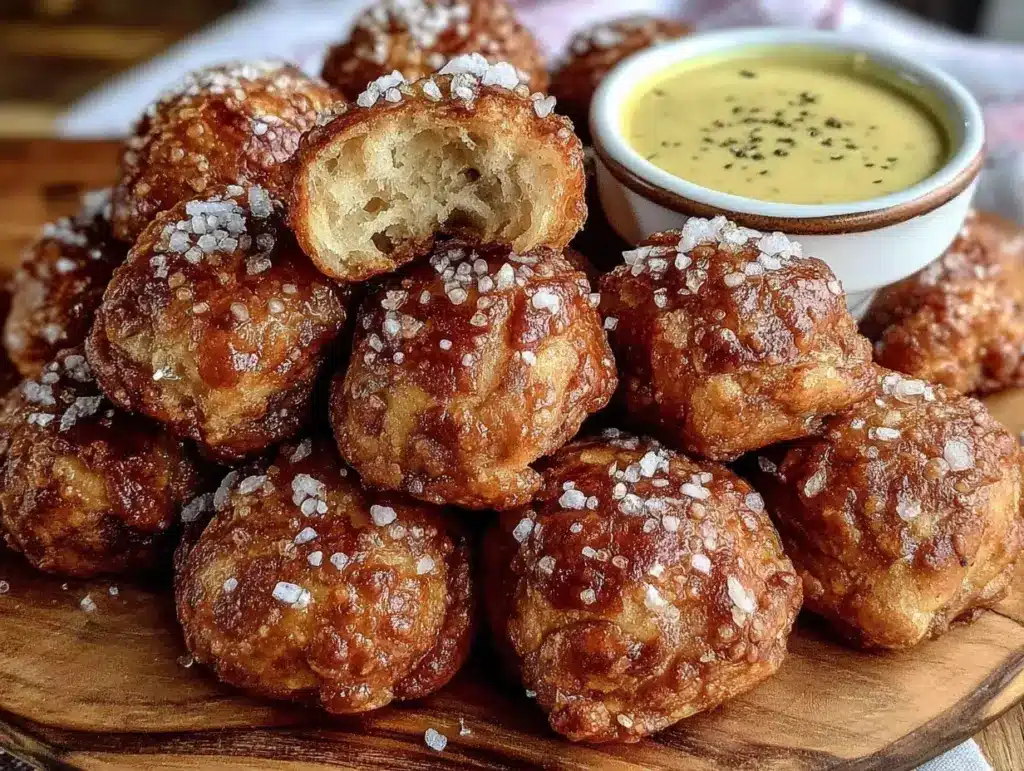 soft pretzel bites recipe no yeast - featured image