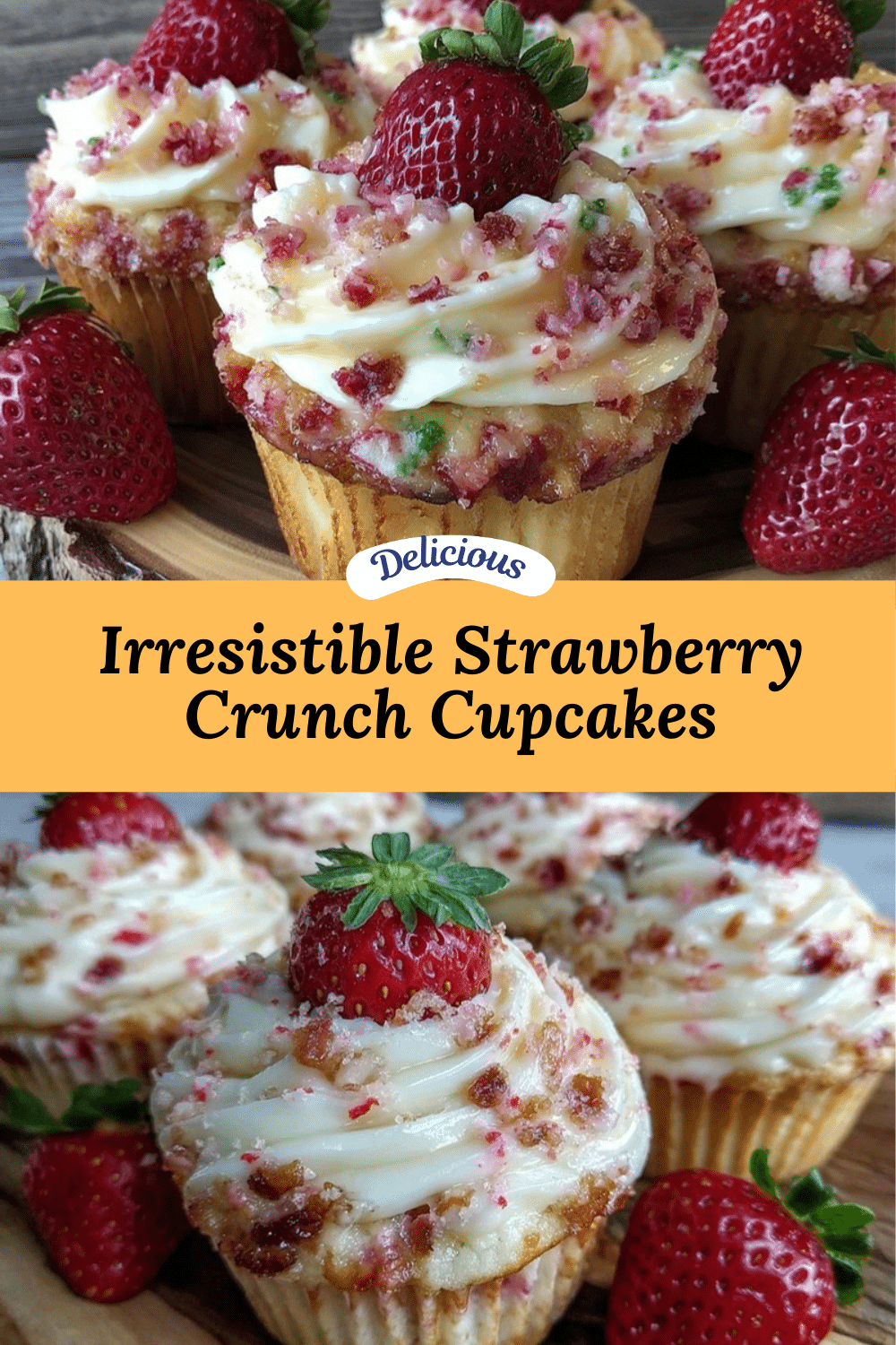 strawberry crunch cupcakes recipe