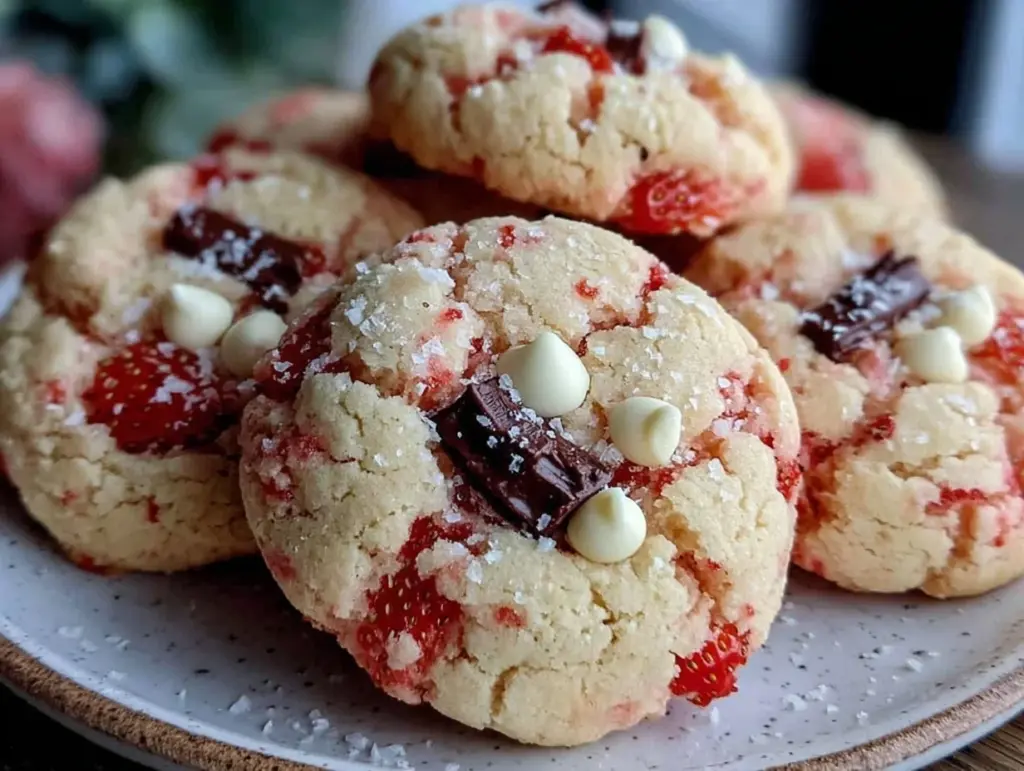 tasty strawberry cookies recipe - featured image