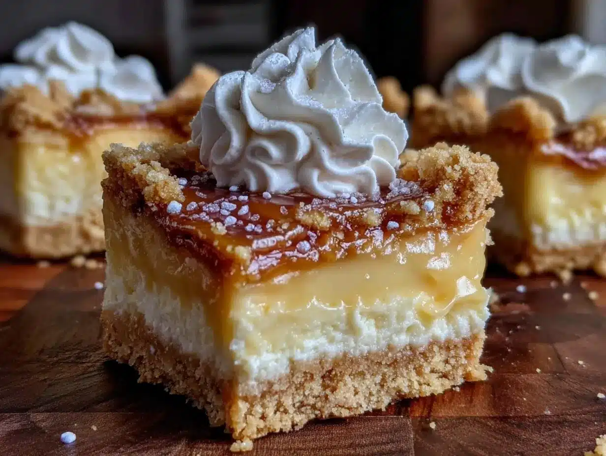 vanilla custard cream squares preparation steps