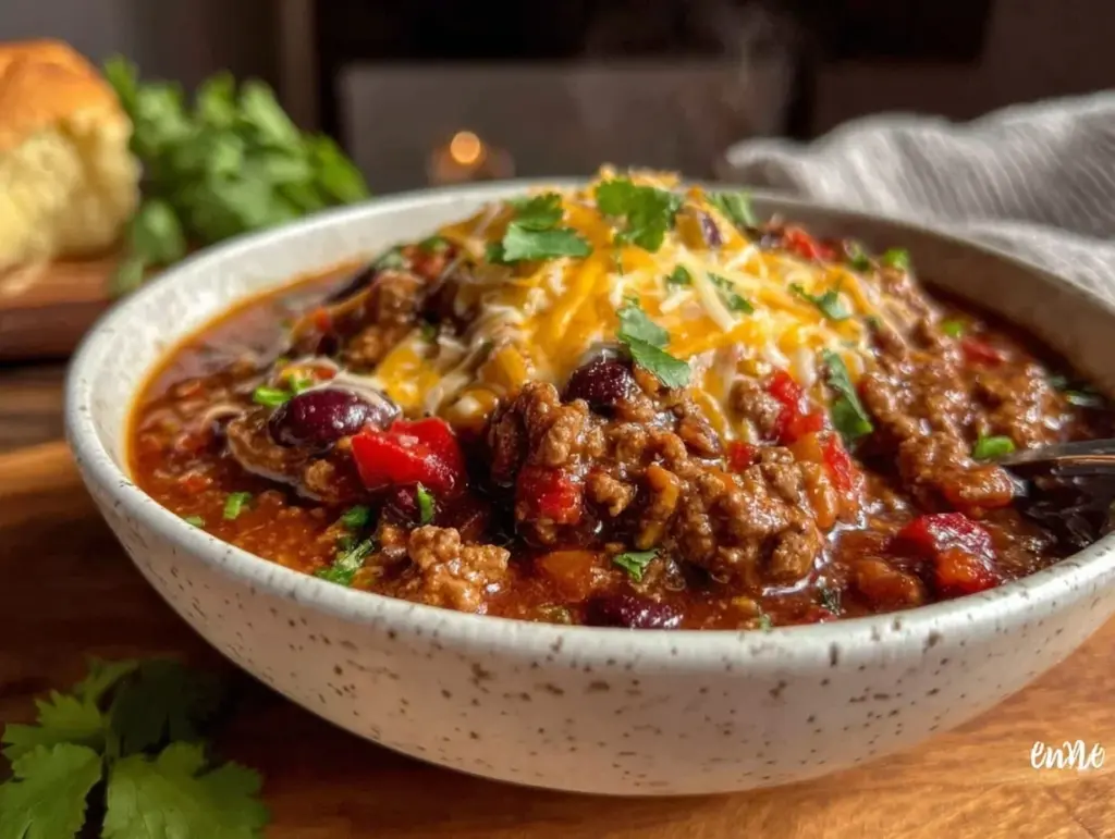 5 ingredient crockpot chili - featured image