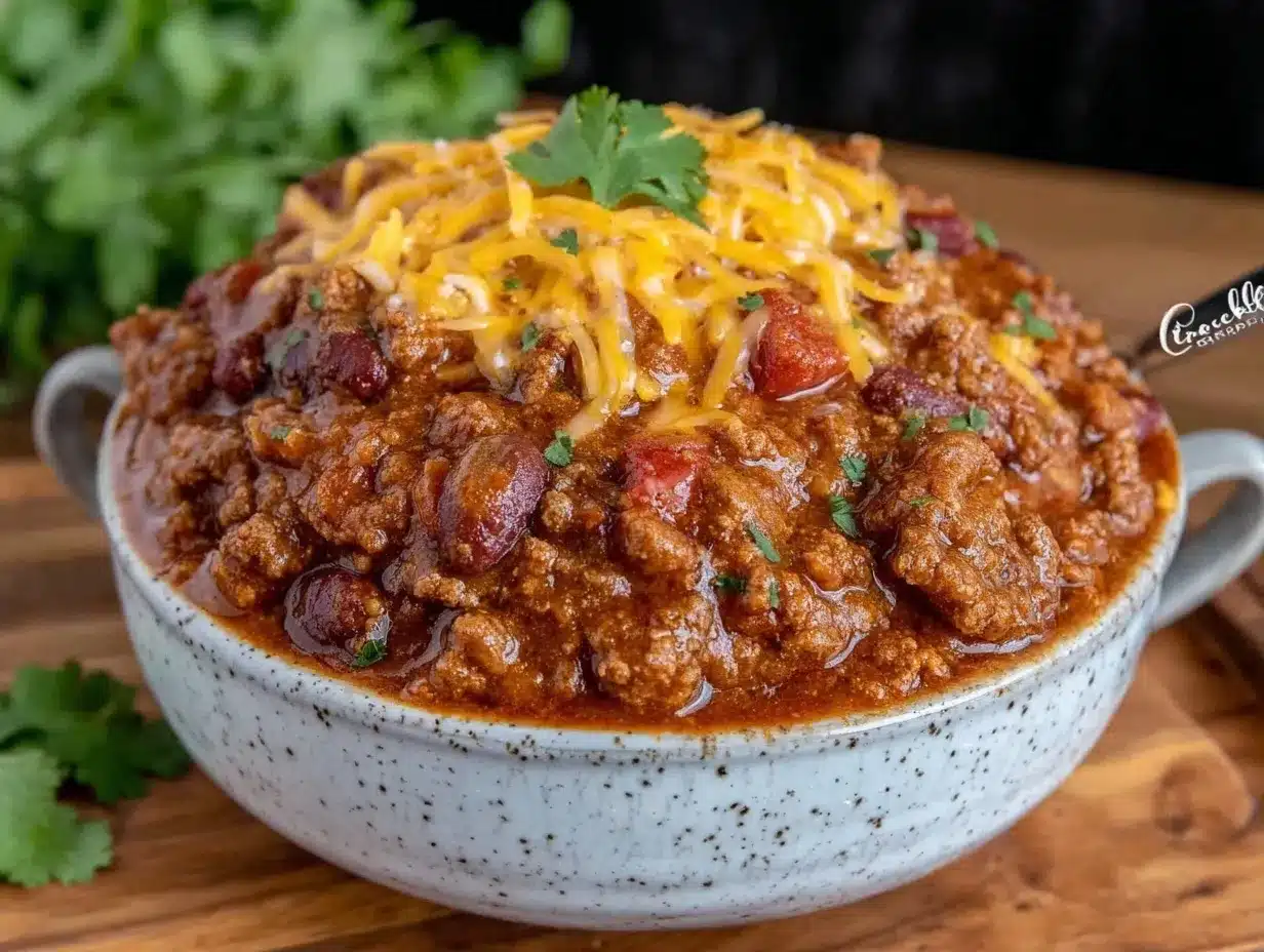 5 ingredient crockpot chili preparation steps