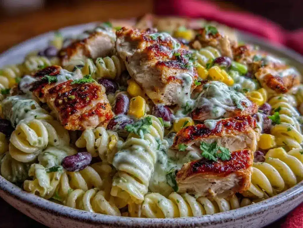 BBQ chicken pasta salad - featured image