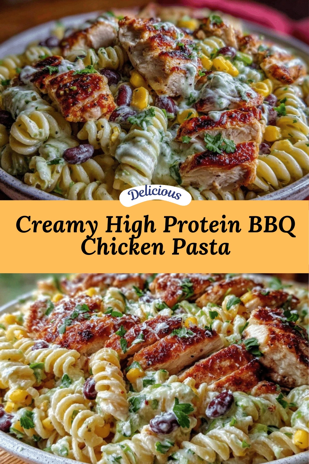 BBQ chicken pasta salad recipe