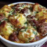 cheesy beef and potato soup - featured image