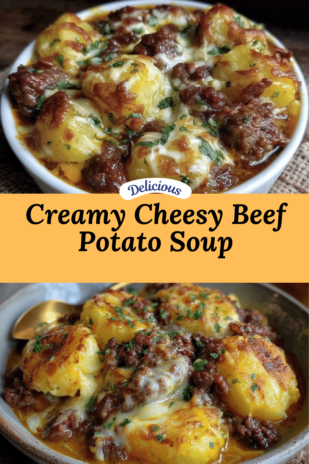 cheesy beef and potato soup recipe