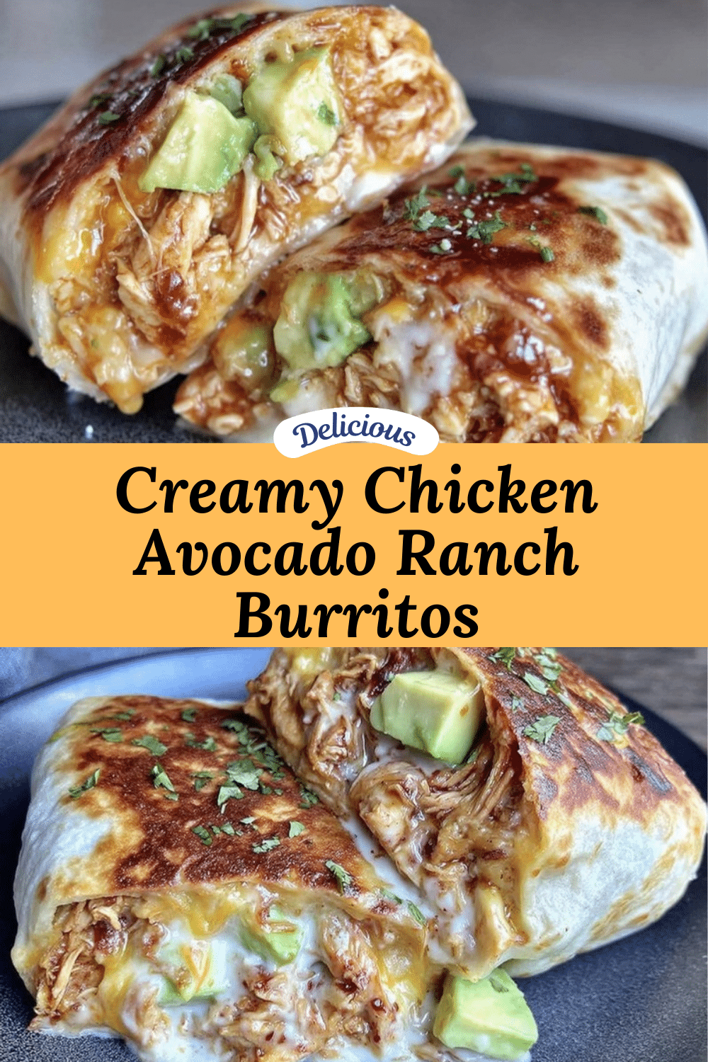 creamy chicken avocado ranch burritos recipe